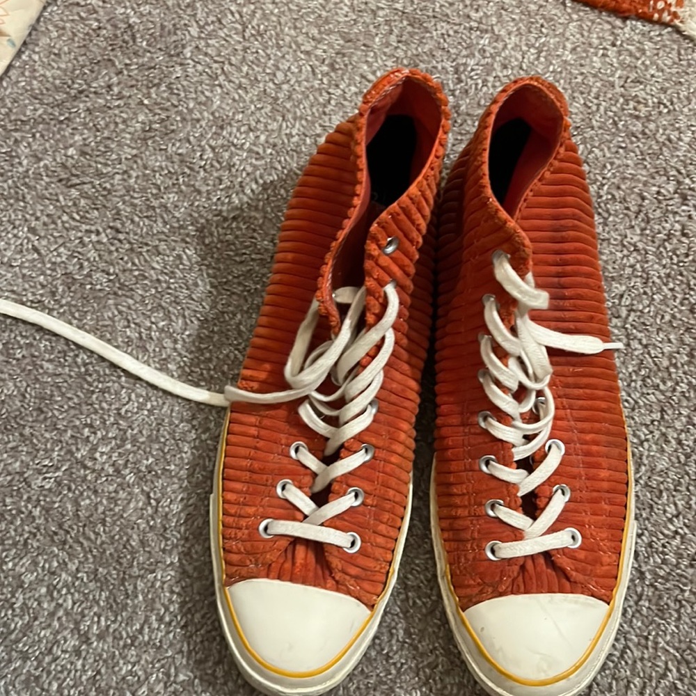 Converse All Star Chuck Corduroy Orange High Tops